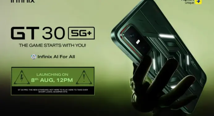 Infinix GT 30 5G+ Rilis 8 Agustus, Bawa Layar AMOLED 144Hz dan Chipset Dimensity 7400
