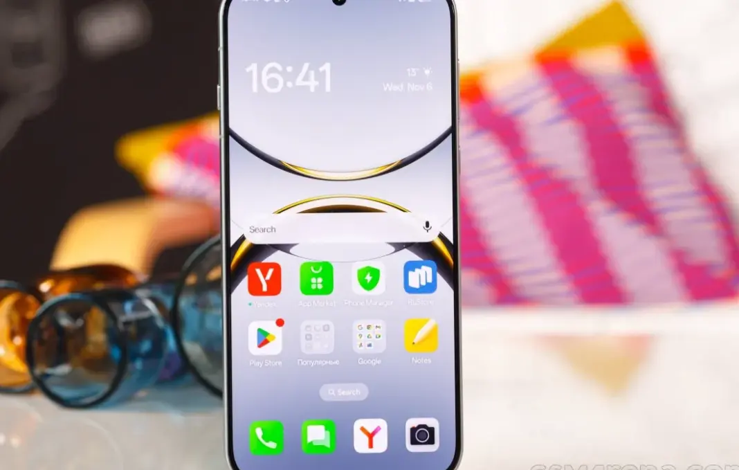 Ilustrasi Oppo Find X9 Plus dengan layar lebar dan desain premium