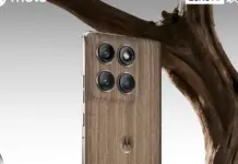 Motorola Edge 60 Pro Basswood Walnut dengan panel belakang kayu asli