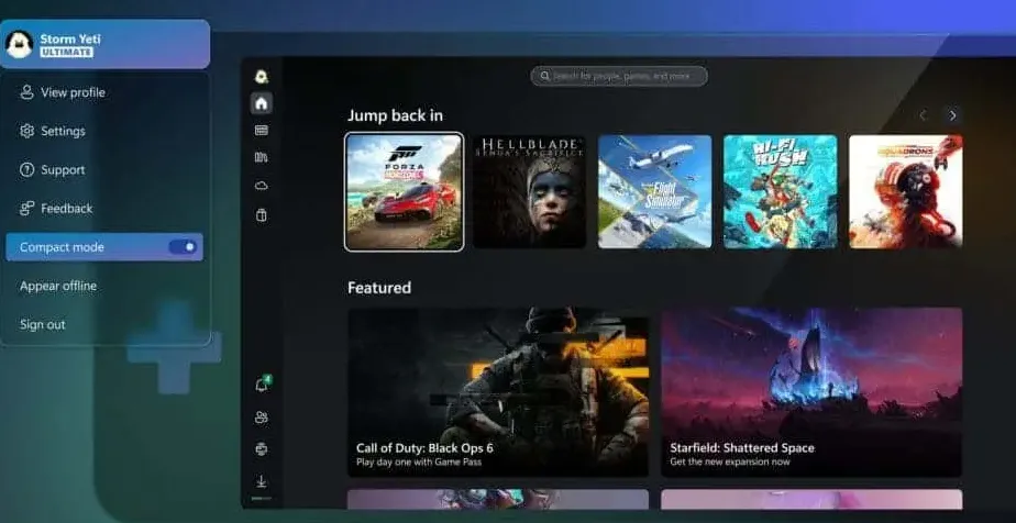 Xbox PC app game streaming