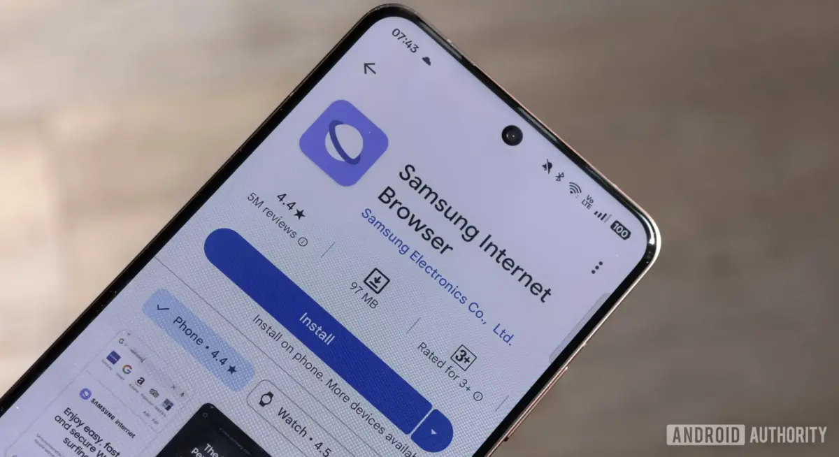 Samsung Internet Browser stock image resized