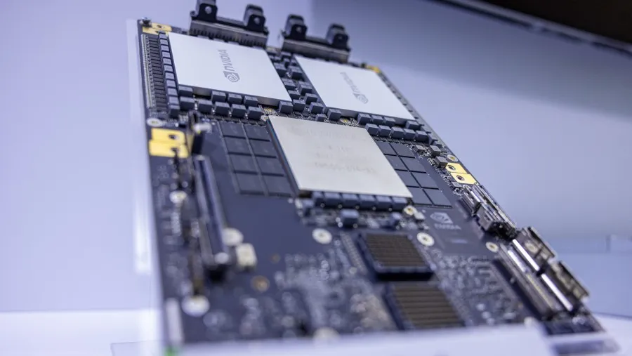 Cip GB200 milik Nvidia. (dok: Bloomberg)