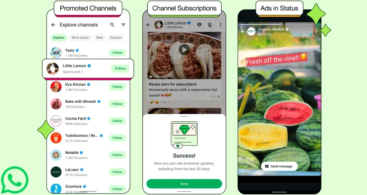 WhatsApp rolls in three huge updates to helps businesses grow in the Updates tab.