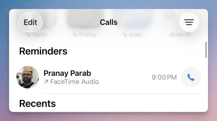iOS 26 missed call reminder