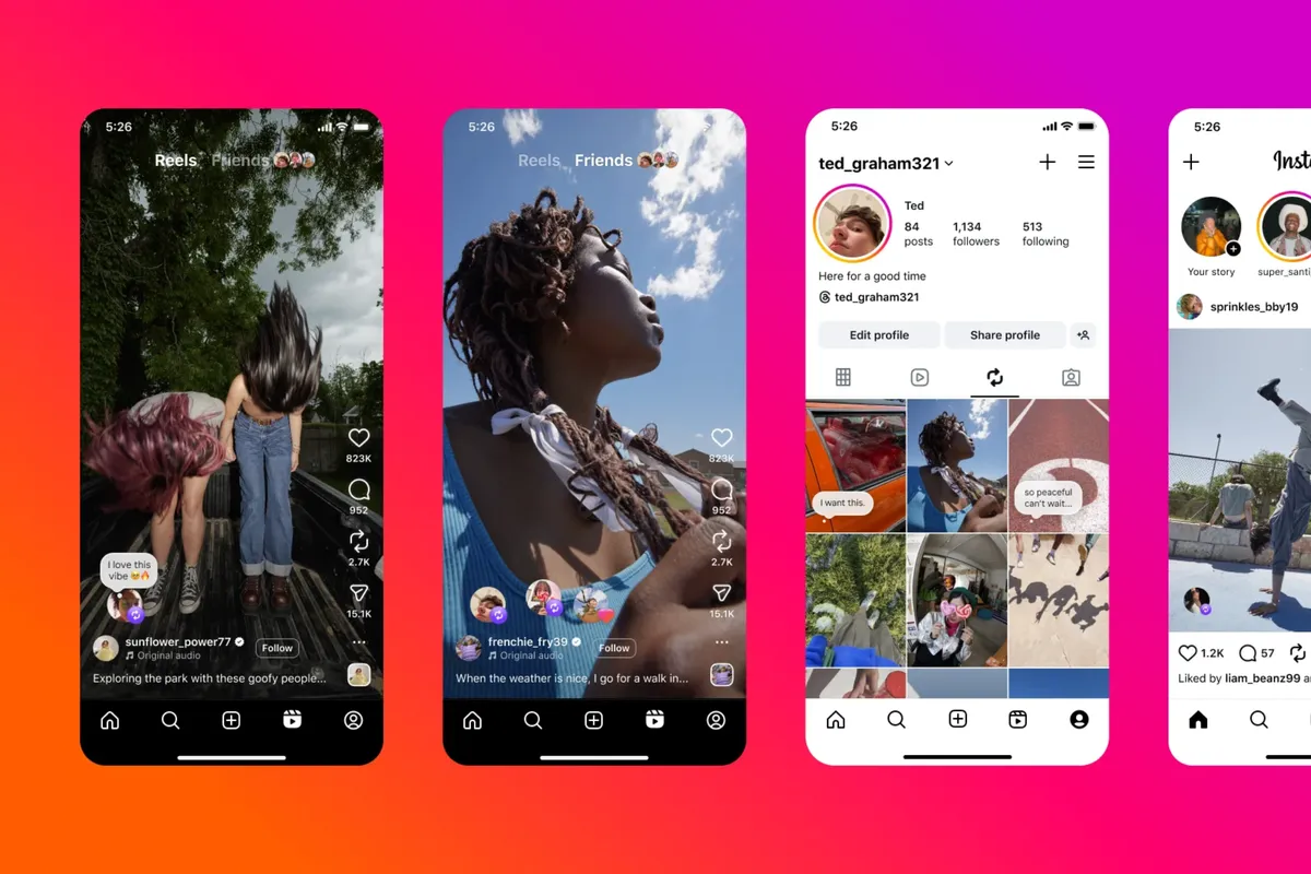 Ilustrasi fitur Repost Instagram