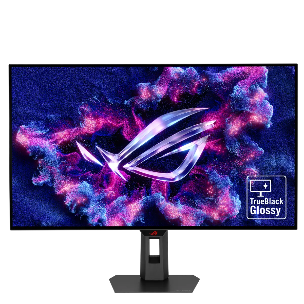 Tampilan belakang monitor Asus ROG Strix XG32UCWG dengan desain RGB