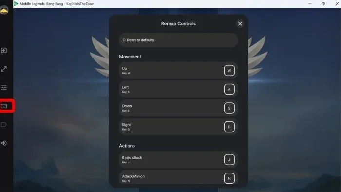 Google Play Games - Mobile Legends Control