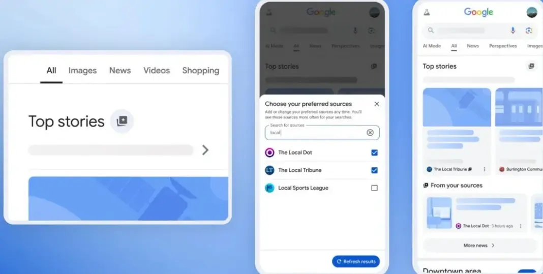 Google Search akan menampilkan lebih banyak konten dari Preferred Sources pengguna