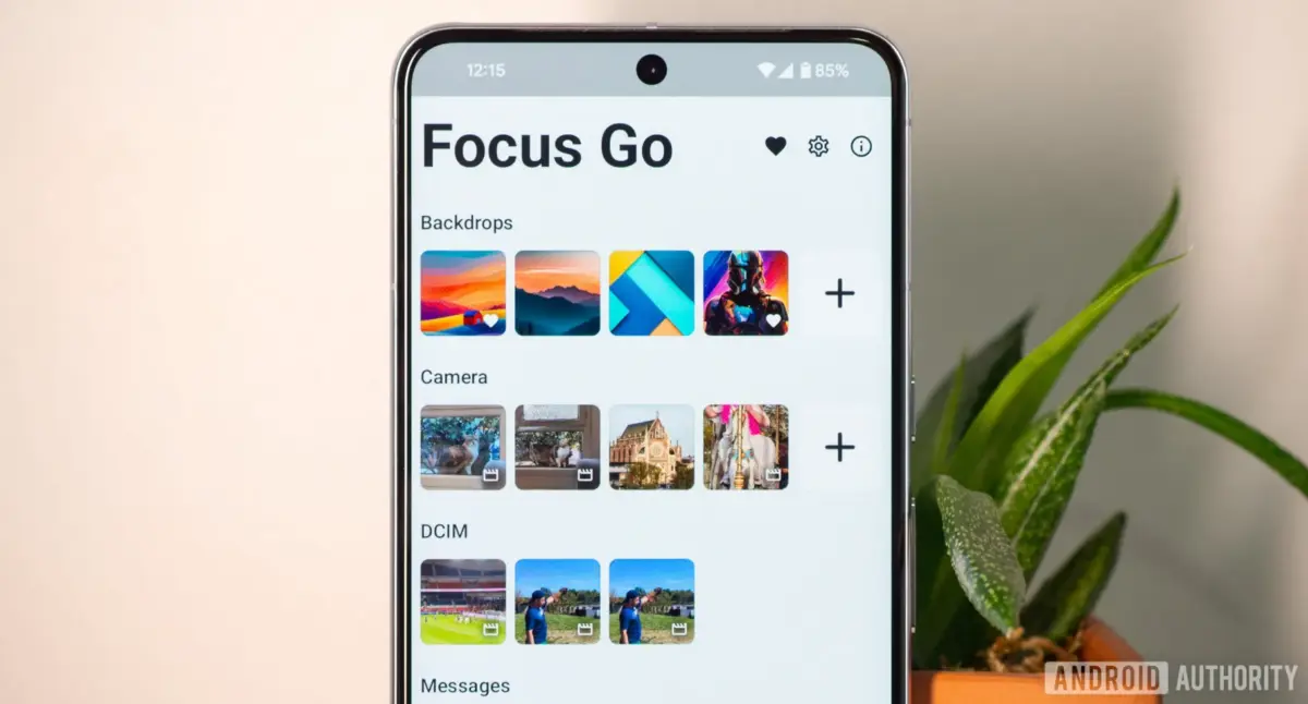 focus go gallery app on phone