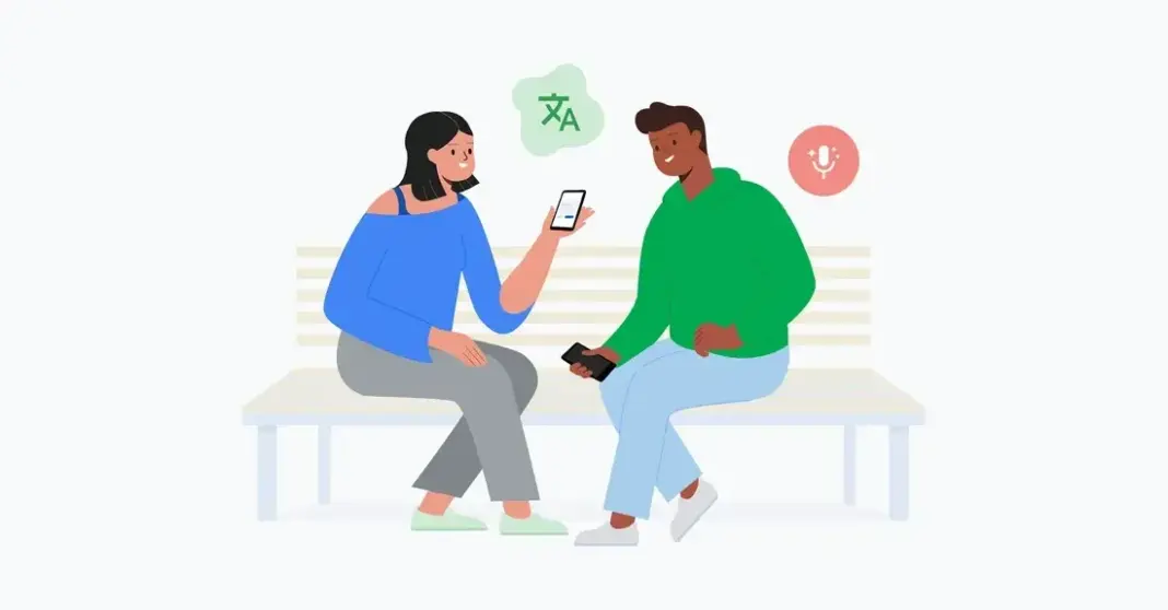 Tampilan antarmuka Google Translate dengan fitur percakapan real-time terbaru