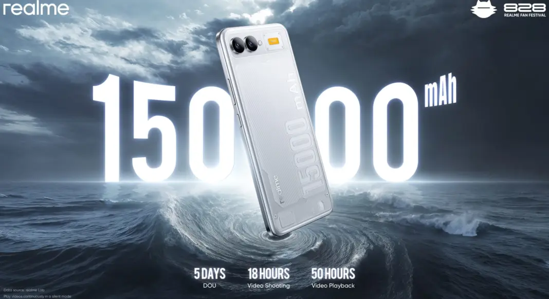 Konsep ponsel Realme dengan baterai 15000mAh dan desain tipis