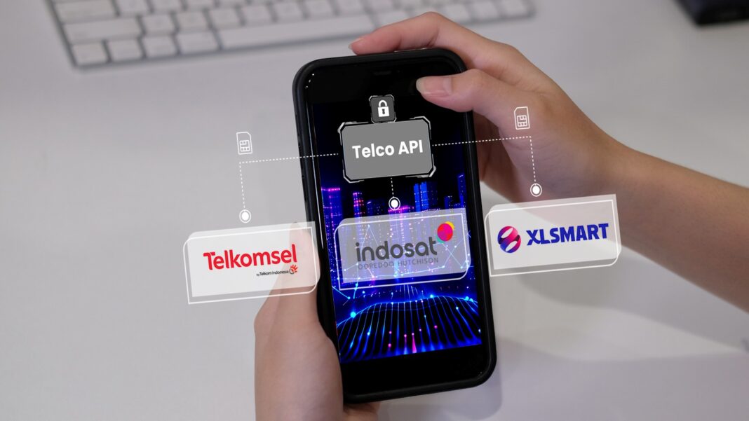 Logo kolaborasi Telco API Alliance Telkomsel, Indosat Ooredoo Hutchison, dan XL Axiata