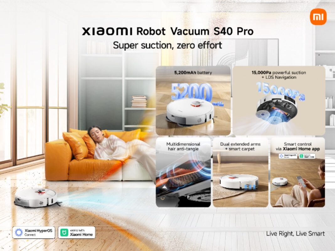 Xiaomi Luncurkan Robot Vacuum S40 Pro dengan Daya Hisap 15.000 Pa