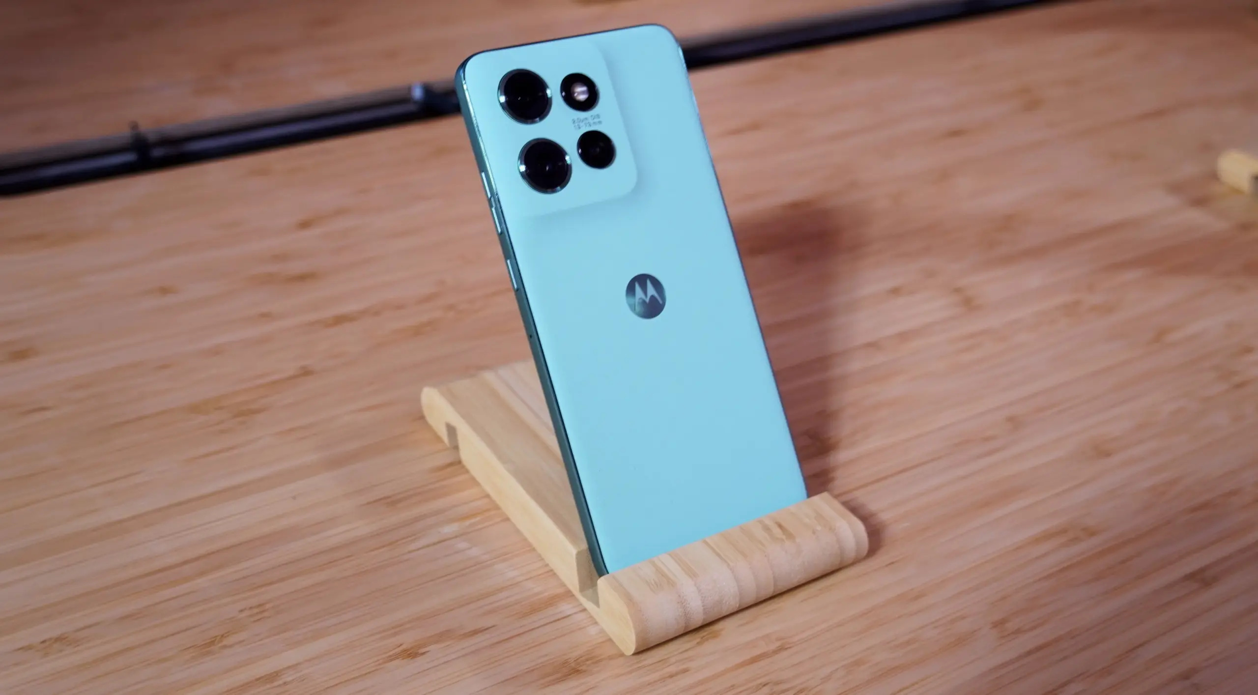 The Motorola Edge 60 Neo in the hand and on display at IFA 2025.