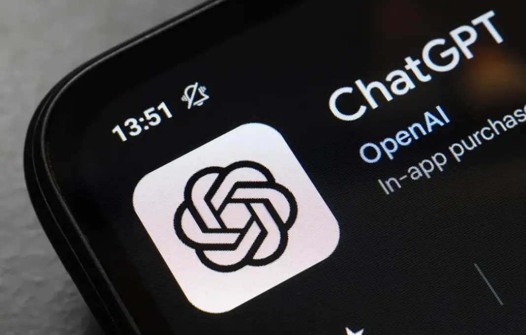 Ilustrasi chatbot AI ChatGPT dengan latar belakang teknologi digital