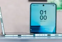 Samsung Galaxy Z Fold 7 dan Flip 7 dalam warna Mint yang sedang menerima pembaruan software terbaru