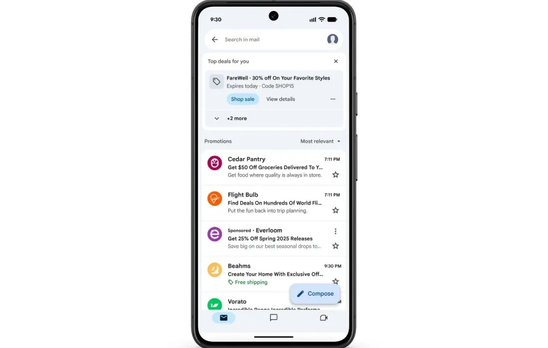 Gmail gets a new Purchases view and a more relevant Promotions tab