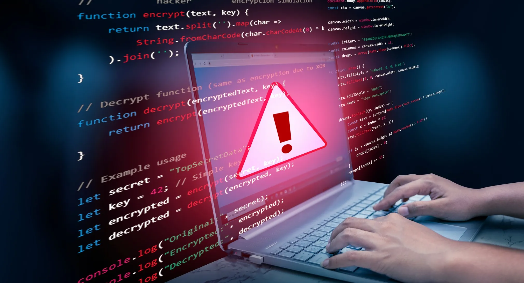 Caution sign data unlocking hackers. Malicious software, virus and cybercrime, System warning hacked alert, cyberattack on online network, data breach, risk of website