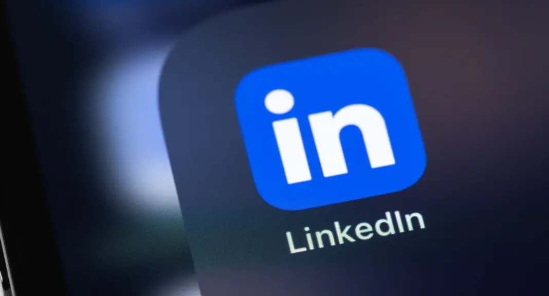 LinkedIn app on an iPhone showing the profile screen