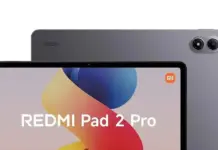 Redmi Pad 2 Pro tablet dengan desain modern ditampilkan dari sudut pandang depan