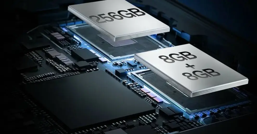 Oppo A6 Pro 4G dengan chipset MediaTek Helio G100, memori 8GB RAM, dan penyimpanan 256GB.