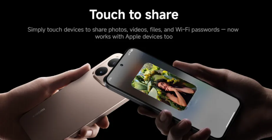 Fitur Touch to Share HyperOS 3
