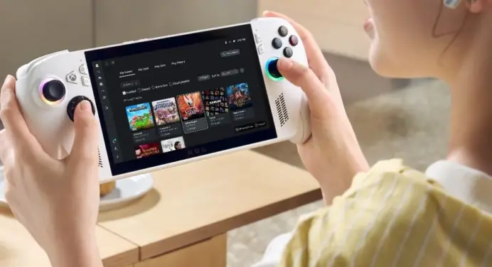 Gambar promo pre order ASUS ROG Xbox Ally yang menampilkan perangkat handheld gaming terbaru
