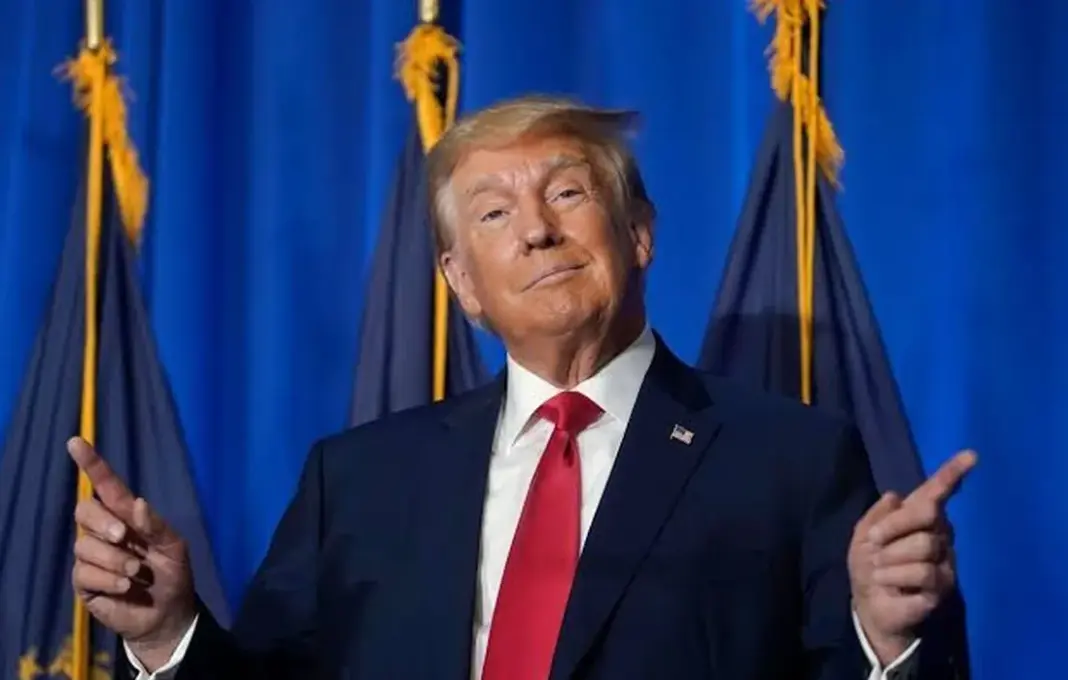 Presiden Amerika Serikat Donald Trump dalam acara resmi di Gedung Putih