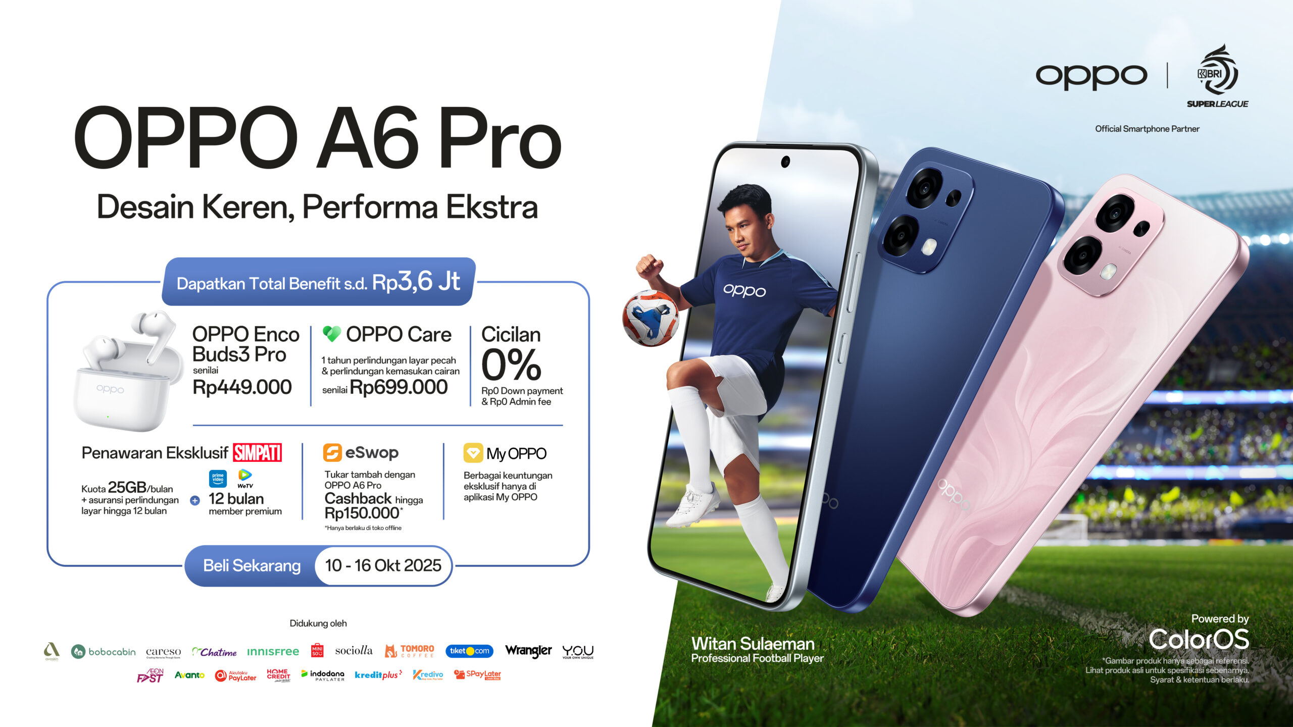 Content image for article: OPPO A6 Pro Resmi Dijual, Dapatkan Keuntungan Rp3,6 Juta & Buktikan Performa di MLBB Campus Battle