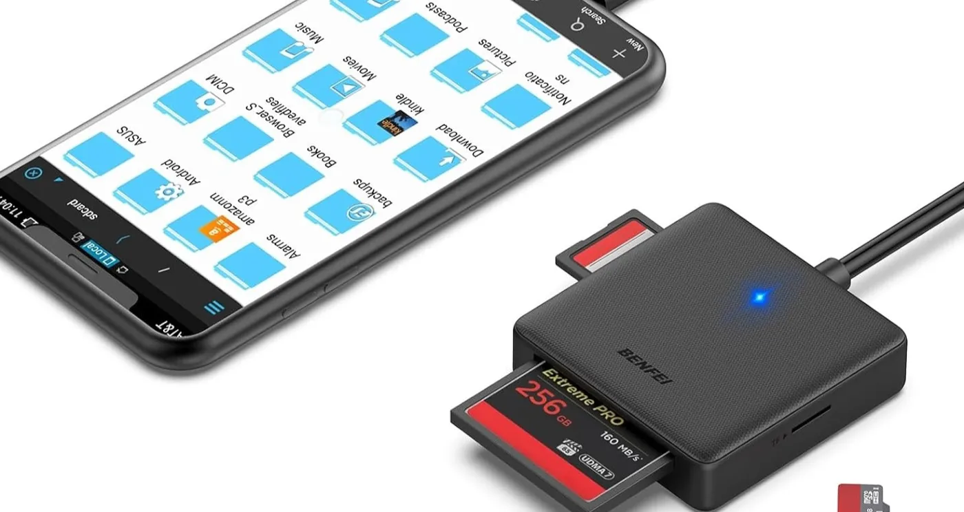 BENFEI 4-in-1 Memory Card Reader
