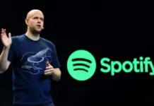 CEO Spotify Daniel Ek saat konferensi pers di New York tahun 2015