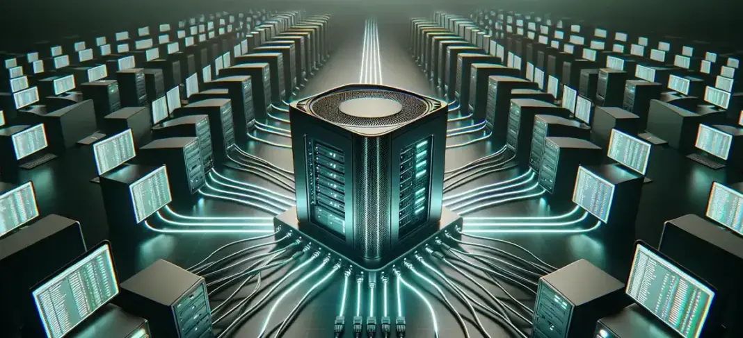 Ilustrasi diagram Virtual Machine yang menunjukkan beberapa sistem operasi berjalan dalam satu perangkat keras fisik