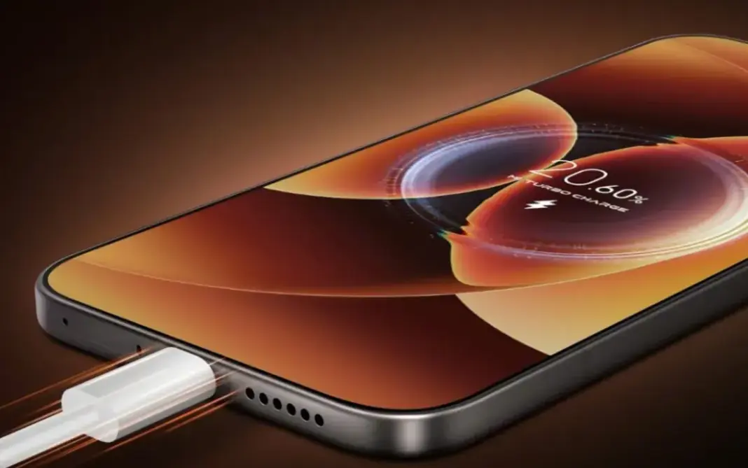 Xiaomi 17 Pro sedang melakukan pengisian daya cepat dengan kabel dan adaptor 120W