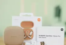Xiaomi OpenWear Stereo Pro earbuds open-wear dengan desain hook-up dan case leather premium