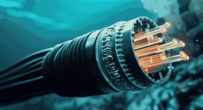 Ilustrasi kabel bawah laut Candle Meta yang menghubungkan negara Asia Tenggara termasuk Indonesia