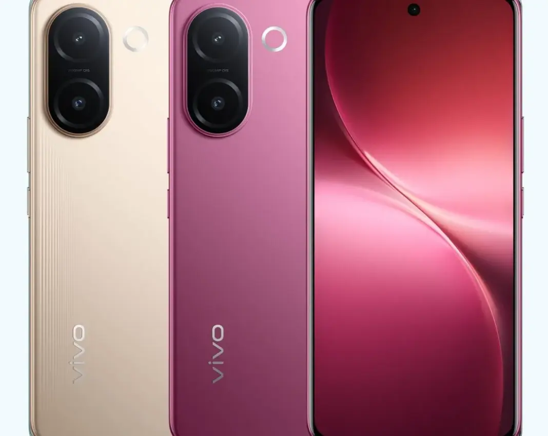 Vivo V60e smartphone dengan kamera utama 200MP dan baterai 6.500 mAh dalam warna Elite Purple dan Noble Gold