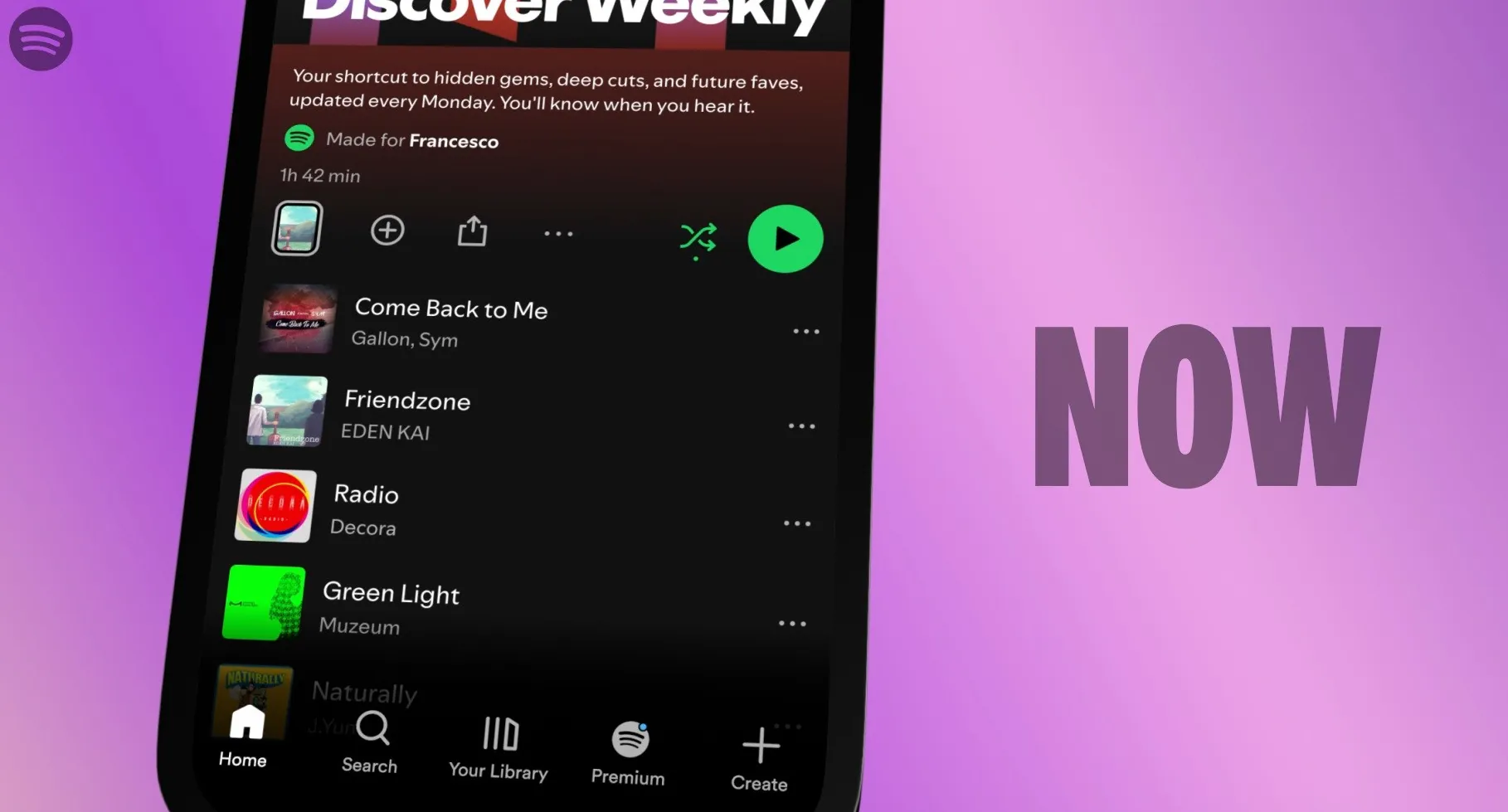 Spotify's new Discover Weekly upgrade the brings more options and recommended music to users.