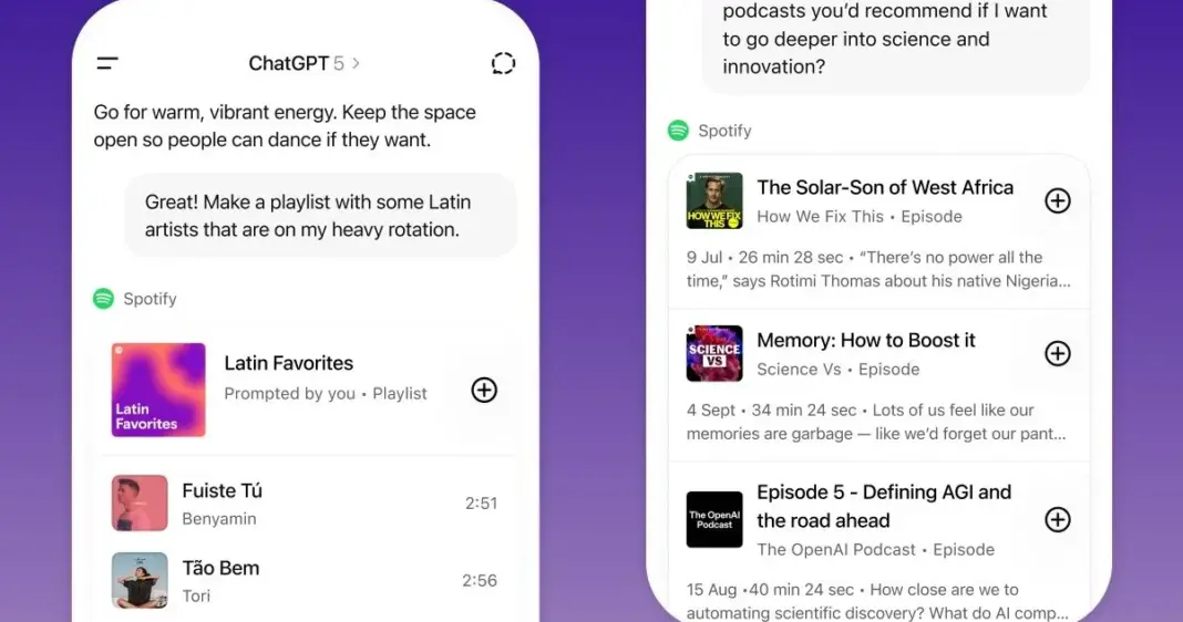 Integrasi Spotify dengan aplikasi ChatGPT memungkinkan pembuatan playlist otomatis dan rekomendasi musik personal