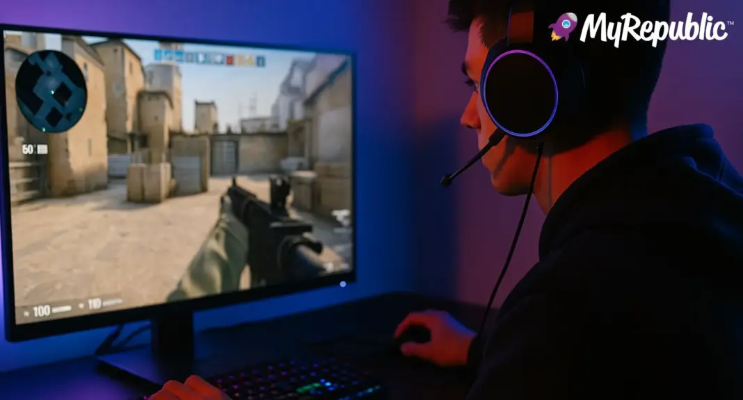 Ilustrasi cara mengecilkan PING tinggi saat bermain game online dengan koneksi stabil