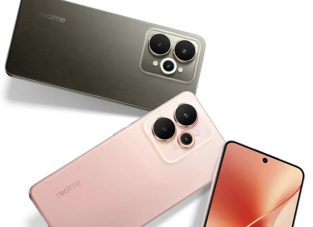 Smartphone realme 15 5G dengan desain elegan dan kamera triple setup