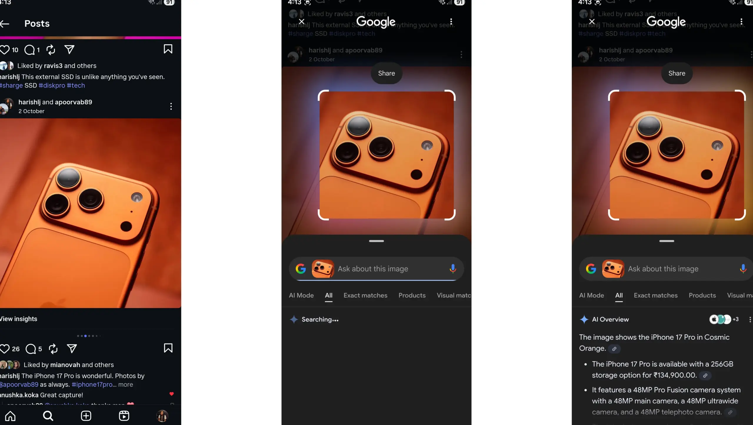 Circle to Search on a Samsung Galaxy Z Fold 7
