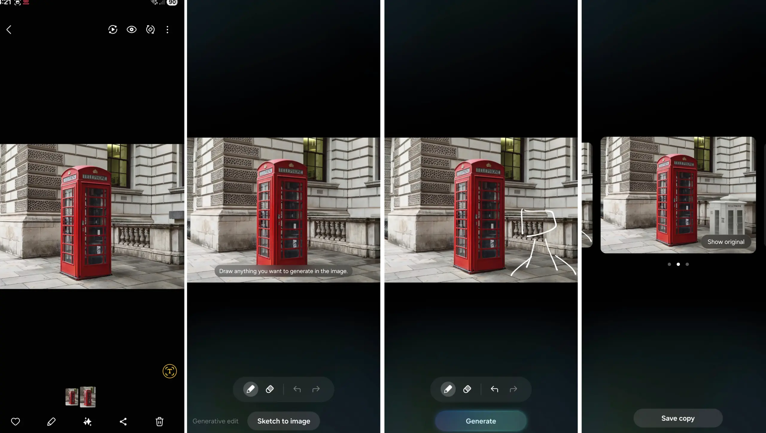 Sketch to image in Galaxy AI