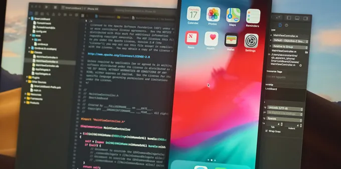 Someone programming an iOS application