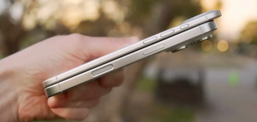 Ilustrasi perbandingan desain iPhone 17 Air dengan varian iPhone lainnya yang menampilkan perbedaan dimensi dan bentuk