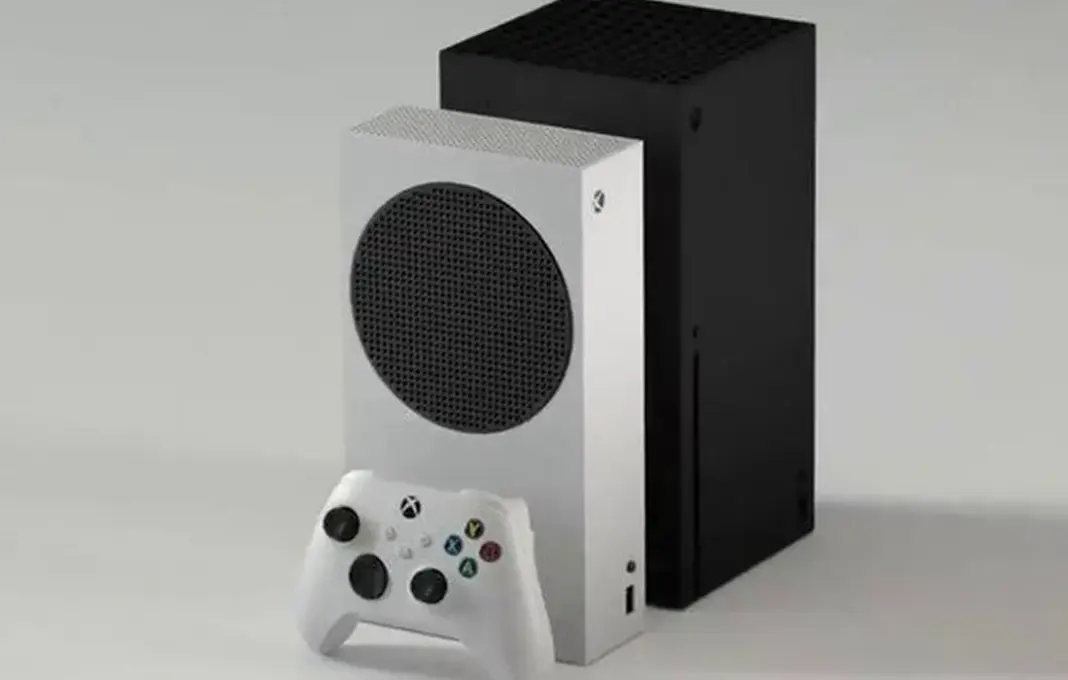 Konsol Xbox Series X dan Xbox Series S yang disandingkan bersama-sama