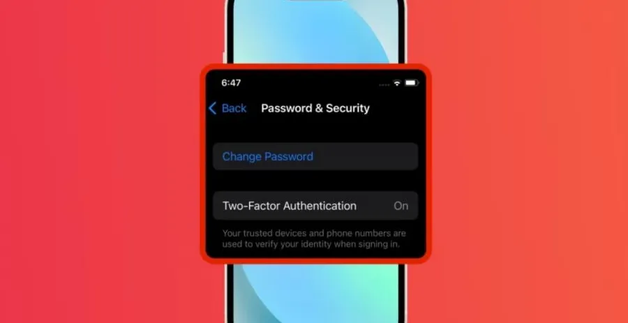 Ilustrasi pengguna sedang mengganti password Apple Account di iPhone