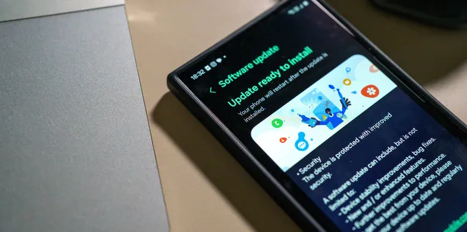 Software update on a samsung galaxy phone