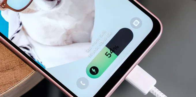 Charging indicator on Samsung Galaxy phone