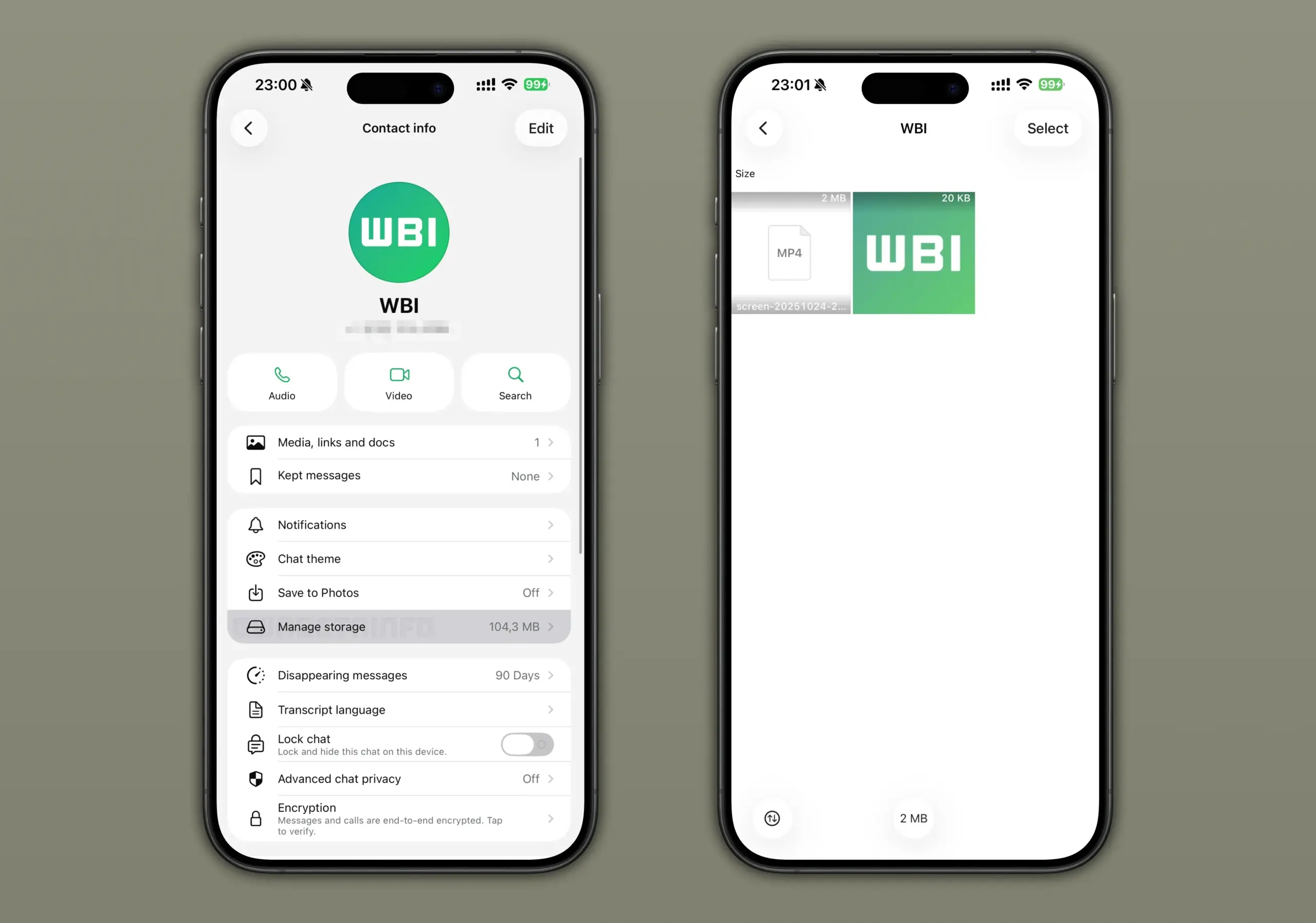 The new WhatsApp feature seen in the iOS Beta of the app. | Image credit – WaBetaInfo - WhatsApp will soon solve your storage issues without needing you to delete all your chat history