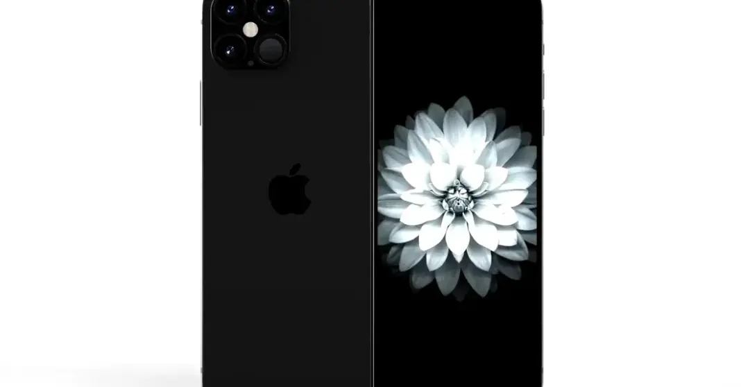 Konsep render iPhone lipat dengan layar terlipat dan desain modern